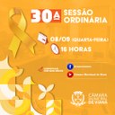 PAUTA DA TRIGÉSIMA (30ª) SESSÃO ORDINÁRIA 